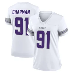 Women's Oscar Chapman Minnesota Vikings No.91 Game Alternate Jersey - White