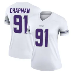 Women's Oscar Chapman Minnesota Vikings No.91 Legend Alternate Jersey - White
