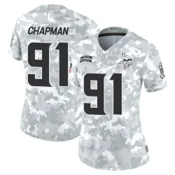 Women's Oscar Chapman Minnesota Vikings No.91 Limited 2024 Salute to Service Jersey - Arctic Camo