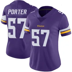 Women's Owen Porter Minnesota Vikings No.57 Limited Team Color Vapor Untouchable Jersey - Purple