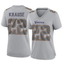 Women's Paul Krause Minnesota Vikings No.22 Game Atmosphere Fashion Jersey - Gray