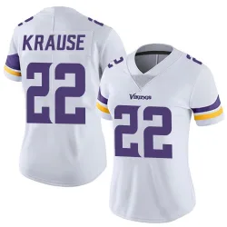 Women's Paul Krause Minnesota Vikings No.22 Limited Vapor Untouchable Jersey - White
