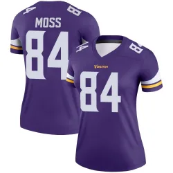 Women's Randy Moss Minnesota Vikings No.84 Legend Jersey - Purple