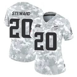 Women's Reddy Steward Minnesota Vikings No.20 Limited 2024 Salute to Service Jersey - Arctic Camo
