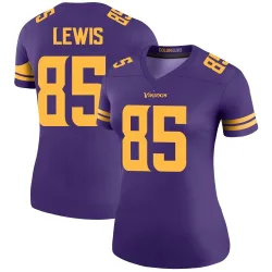 Women's Robert Lewis Minnesota Vikings No.85 Legend Color Rush Jersey - Purple