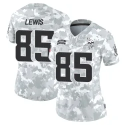 Women's Robert Lewis Minnesota Vikings No.85 Limited 2024 Salute to Service Jersey - Arctic Camo