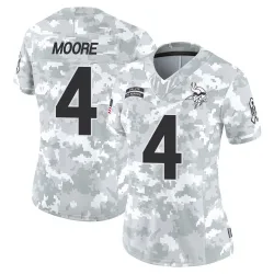 Women's Rondale Moore Minnesota Vikings No.4 Limited 2024 Salute to Service Jersey - Arctic Camo