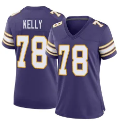 Women's Ryan Kelly Minnesota Vikings No.78 Game Classic Jersey - Purple