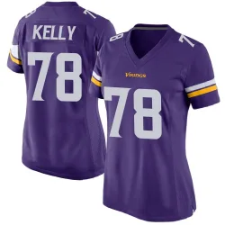 Women's Ryan Kelly Minnesota Vikings No.78 Game Team Color Jersey - Purple