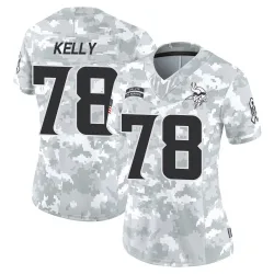 Women's Ryan Kelly Minnesota Vikings No.78 Limited 2024 Salute to Service Jersey - Arctic Camo