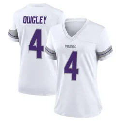 Women's Ryan Quigley Minnesota Vikings No.4 Game Alternate Jersey - White