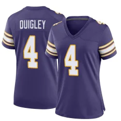 Women's Ryan Quigley Minnesota Vikings No.4 Game Classic Jersey - Purple