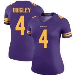 Women's Ryan Quigley Minnesota Vikings No.4 Legend Color Rush Jersey - Purple