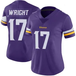 Women's Ryan Wright Minnesota Vikings No.17 Limited Team Color Vapor Untouchable Jersey - Purple