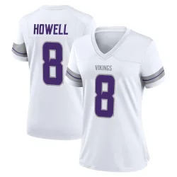Women's Sam Howell Minnesota Vikings No.8 Game Alternate Jersey - White