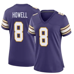Women's Sam Howell Minnesota Vikings No.8 Game Classic Jersey - Purple
