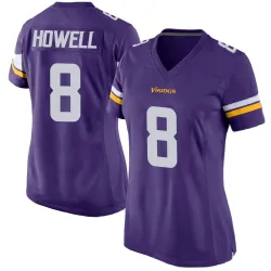 Women's Sam Howell Minnesota Vikings No.8 Game Team Color Jersey - Purple