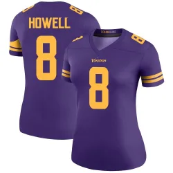 Women's Sam Howell Minnesota Vikings No.8 Legend Color Rush Jersey - Purple