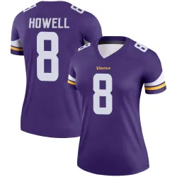 Women's Sam Howell Minnesota Vikings No.8 Legend Jersey - Purple