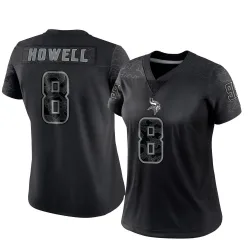 Women's Sam Howell Minnesota Vikings No.8 Limited Reflective Jersey - Black
