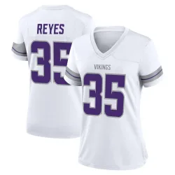 Women's Sammis Reyes Minnesota Vikings No.35 Game Alternate Jersey - White