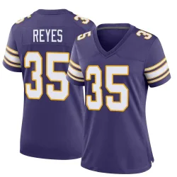 Women's Sammis Reyes Minnesota Vikings No.35 Game Classic Jersey - Purple