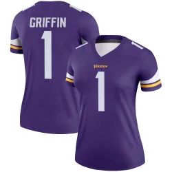 Women's Shaquill Griffin Minnesota Vikings No.1 Legend Jersey - Purple
