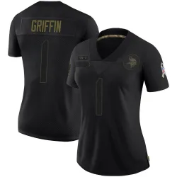 Women's Shaquill Griffin Minnesota Vikings No.1 Limited 2020 Salute To Service Jersey - Black