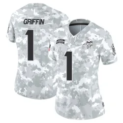 Women's Shaquill Griffin Minnesota Vikings No.1 Limited 2024 Salute to Service Jersey - Arctic Camo