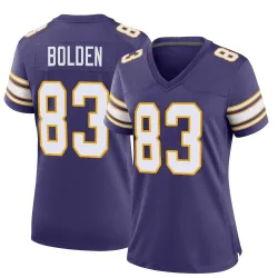 Women's Silas Bolden Minnesota Vikings No.83 Game Classic Jersey - Purple