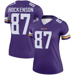 Women's T.J. Hockenson Minnesota Vikings No.87 Legend Jersey - Purple