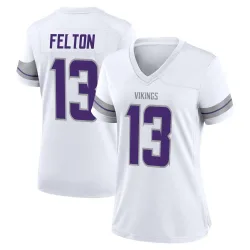 Women's Tai Felton Minnesota Vikings No.13 Game Alternate Jersey - White