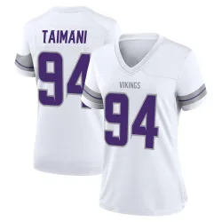 Women's Taki Taimani Minnesota Vikings No.94 Game Alternate Jersey - White