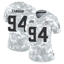 Women's Taki Taimani Minnesota Vikings No.94 Limited 2024 Salute to Service Jersey - Arctic Camo