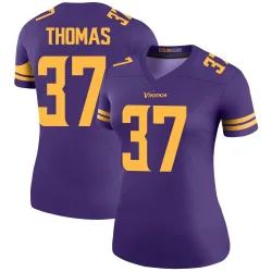 Women's Tavierre Thomas Minnesota Vikings No.37 Legend Color Rush Jersey - Purple