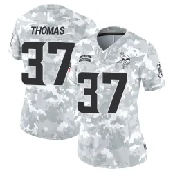 Women's Tavierre Thomas Minnesota Vikings No.37 Limited 2024 Salute to Service Jersey - Arctic Camo