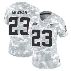 Women's Terence Newman Minnesota Vikings No.23 Limited 2024 Salute to Service Jersey - Arctic Camo