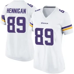 Women's Thomas Hennigan Minnesota Vikings No.89 Game Jersey - White