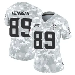 Women's Thomas Hennigan Minnesota Vikings No.89 Limited 2024 Salute to Service Jersey - Arctic Camo