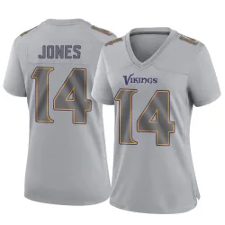 Women's Tim Jones Minnesota Vikings No.14 Game Atmosphere Fashion Jersey - Gray