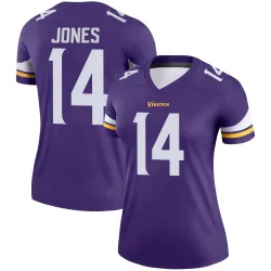 Women's Tim Jones Minnesota Vikings No.14 Legend Jersey - Purple