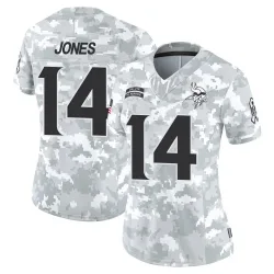 Women's Tim Jones Minnesota Vikings No.14 Limited 2024 Salute to Service Jersey - Arctic Camo