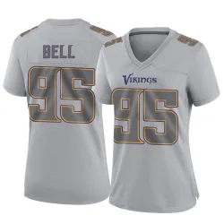 Women's Travis Bell Minnesota Vikings No.95 Game Atmosphere Fashion Jersey - Gray