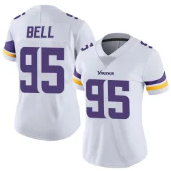 Women's Travis Bell Minnesota Vikings No.95 Limited Vapor Untouchable Jersey - White