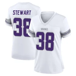 Women's Tre Stewart Minnesota Vikings No.38 Game Alternate Jersey - White