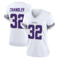 Women's Ty Chandler Minnesota Vikings No.32 Game Alternate Jersey - White