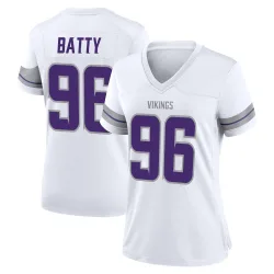 Women's Tyler Batty Minnesota Vikings No.96 Game Alternate Jersey - White