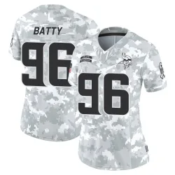 Women's Tyler Batty Minnesota Vikings No.96 Limited 2024 Salute to Service Jersey - Arctic Camo