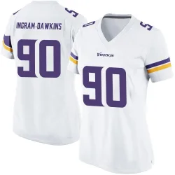 Women's Tyrion Ingram-Dawkins Minnesota Vikings No.90 Game Jersey - White