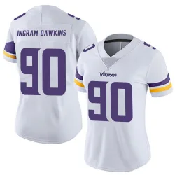 Women's Tyrion Ingram-Dawkins Minnesota Vikings No.90 Limited Vapor Untouchable Jersey - White